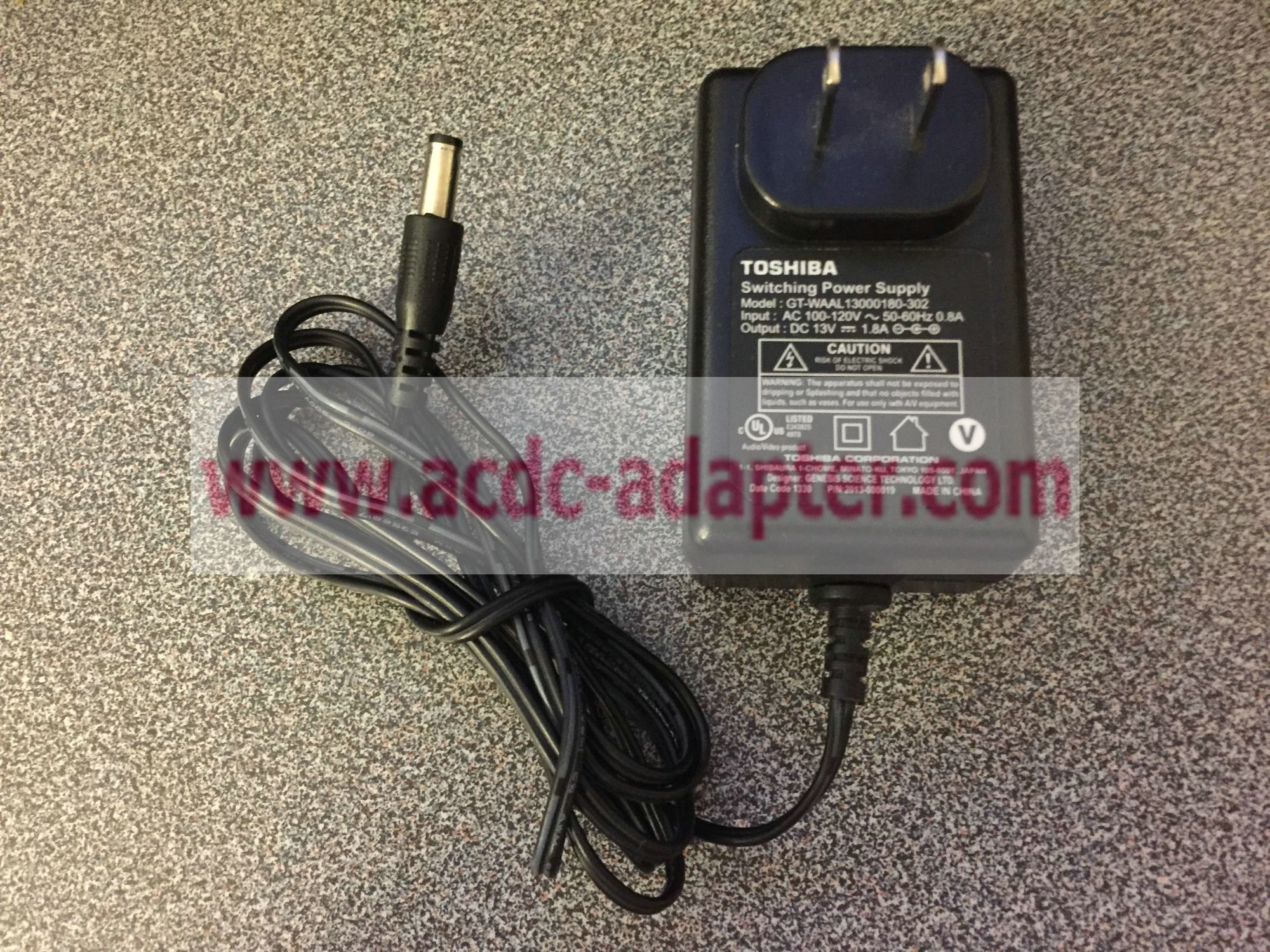 Brand New TOSHIBA GT-WAAL13000180-302 13V 1.8A AC Adapter Switching Power Supply